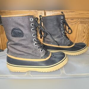 Sorel Black and Tan Winter Boots